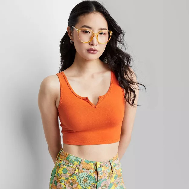 Women's Notch Front Tiny Tank Top - Wild Fable™ | Target