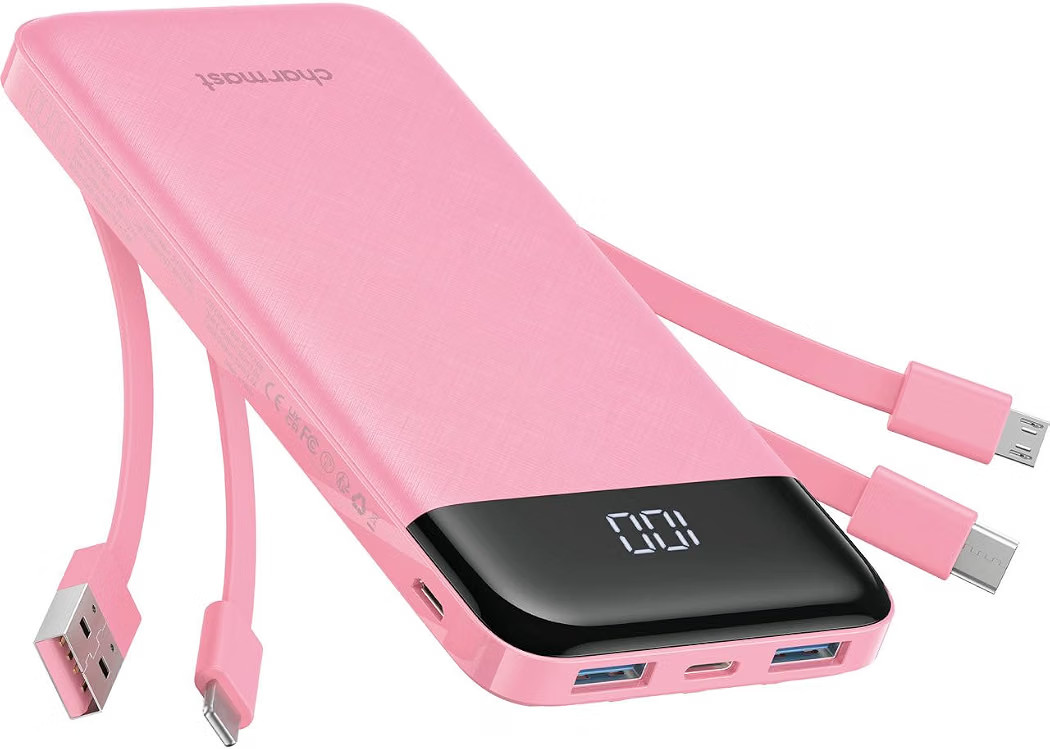 charmast Portable Charger with Built-in Cables X 4, Portable Phone Charger | Amazon (US)