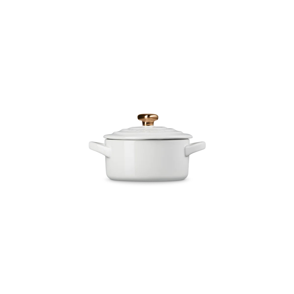 Le Creuset Stoneware Classic Round Mini Cocotte 8 Oz Heart Gold Knob | Wayfair North America