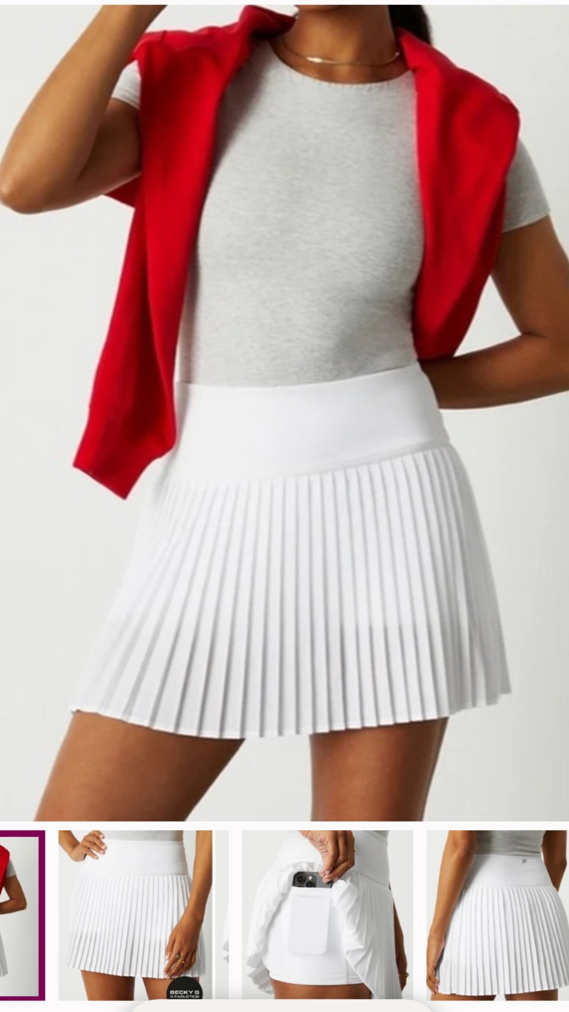 Fabletics Hot Shot Pleated Skirt Classic Mini White Pleated Skirt Size XL

#LTKActive #LTKSaleAlert #LTKMidsize