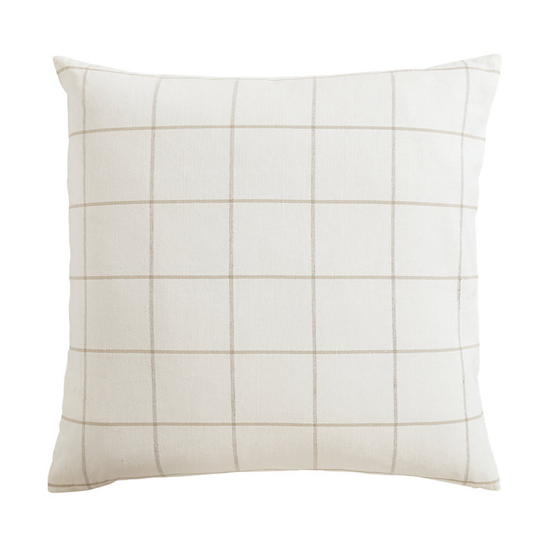 Jones Windowpane Pillow Cover - Ivory/Natural - Ballard Designs | Ballard Designs, Inc.