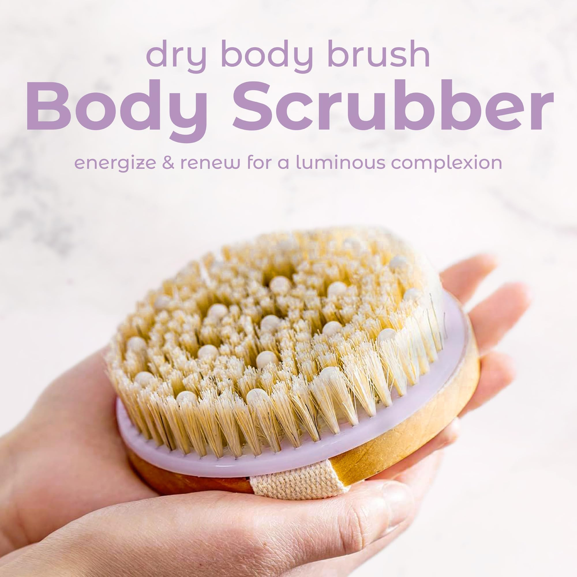 Amazon.com : MainBasics Dry Brushing Body Brush for Lymphatic Drainage, Dry Skin, Cellulite, Bloo... | Amazon (US)