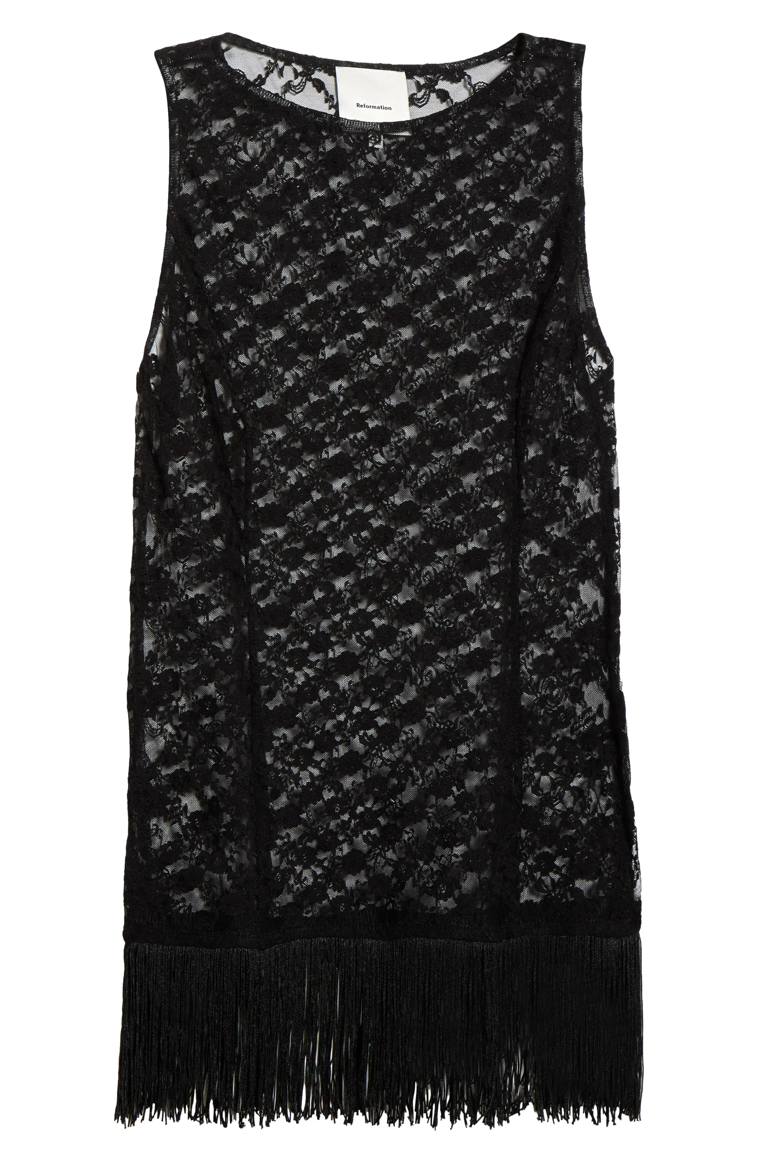 Reformation Gabrielle Fringe Hem Open Knit Top (Women) | Nordstrom | Nordstrom