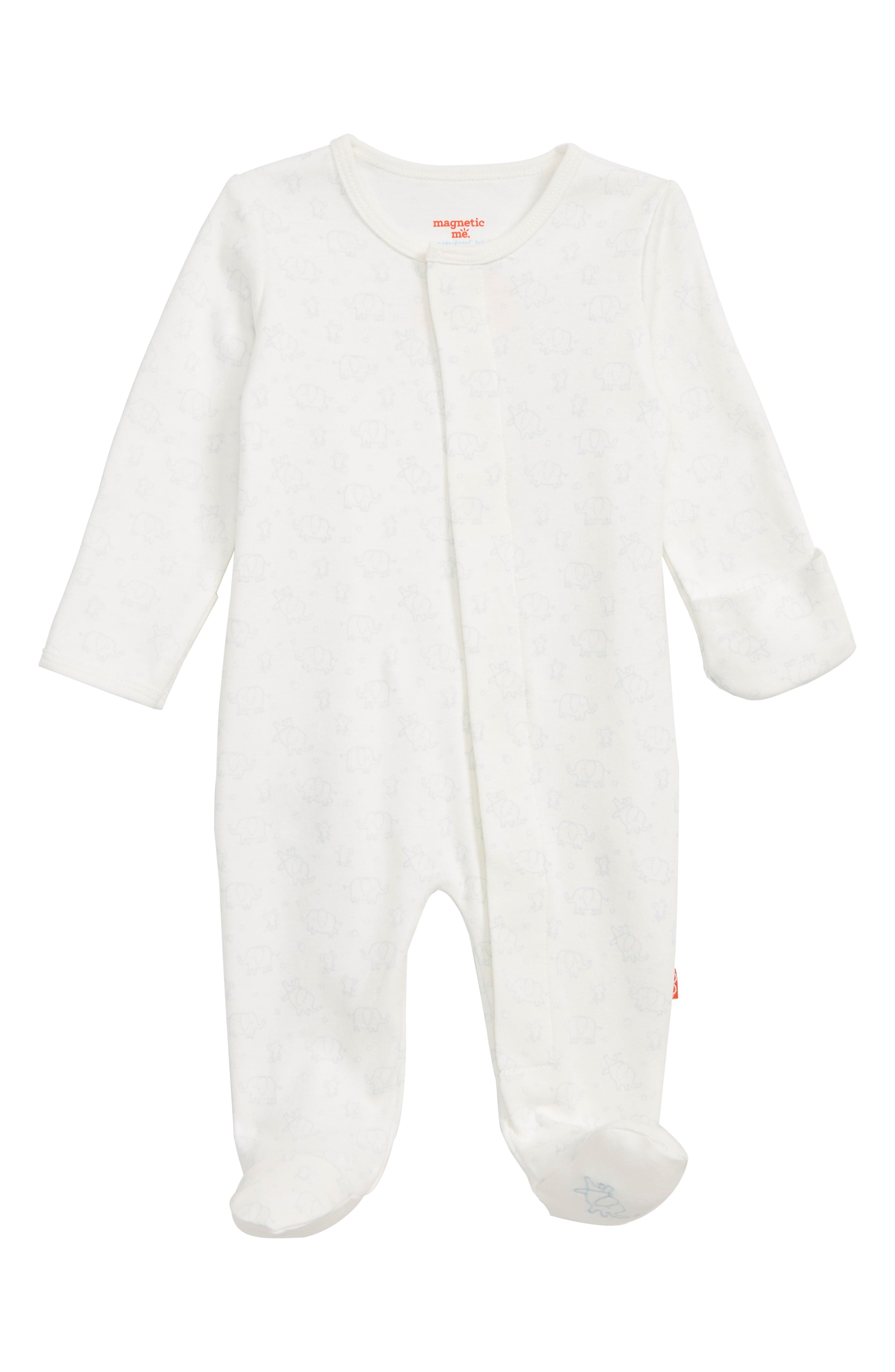 Magnetic Me Blue Celebration Organic Cotton Footie (Baby) | Nordstrom