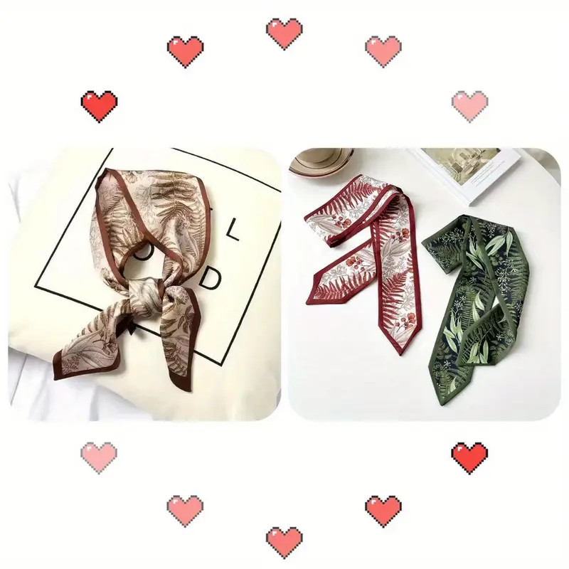 Elegant Women's Silk-Feel Skinny Scarf - Versatile, Decorative Ribbon Belt For Fashion & Gifts | Temu Affiliate Program