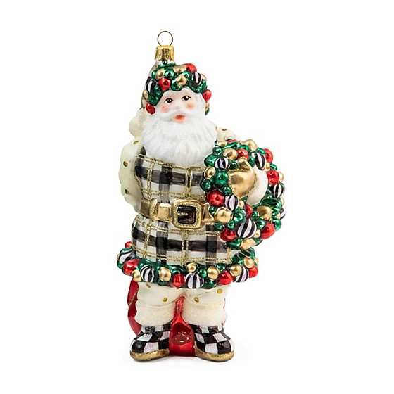 Glass Ornament - Glam Up Jolly Santa | MacKenzie-Childs