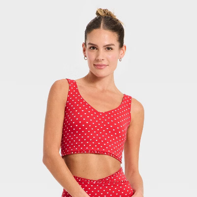Women's Everyday Soft Light Support Ruffle Longline Bra - All in Motion™ | Target