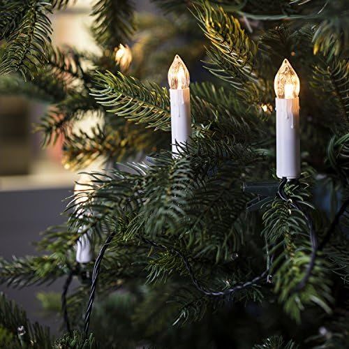 Lights4fun, Inc. 50 Warm White LED Flameless Christmas Candle Indoor String Lights with Tree Clip... | Amazon (US)