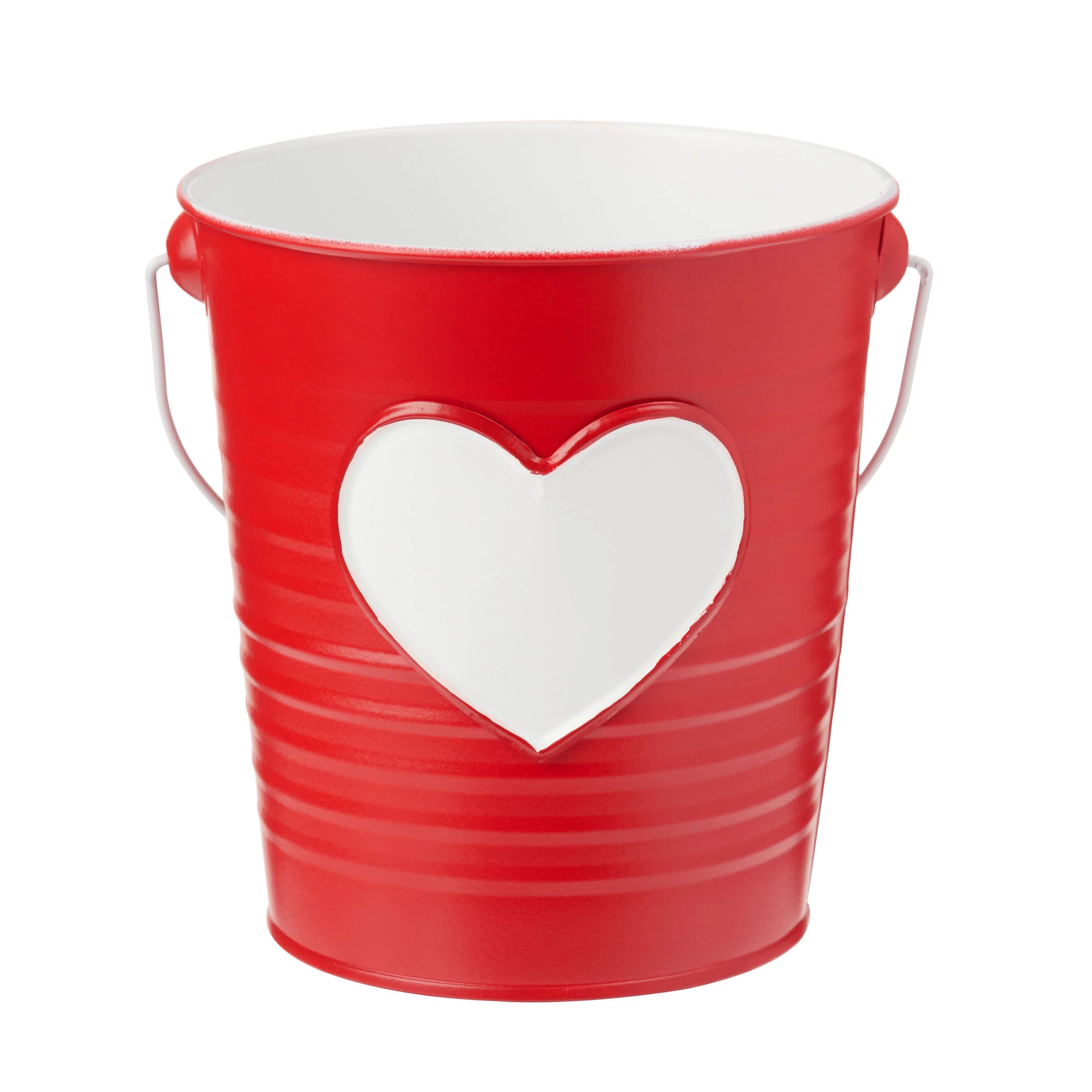 Way To Celebrate Valentine Red Heart Tin Bucket | Walmart (US)