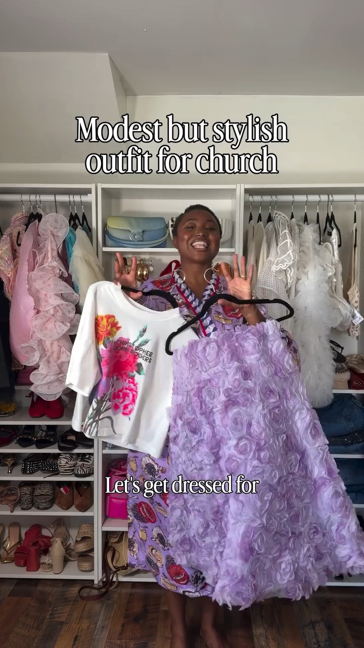 Let’s get dressed for church as a maximalist who loves color 🪻🪷🌼🌺🌷

Here’s another modest but stylish outfit for the curvy gals. 

 “She makes her own bedspreads. She dresses in fine linen and purple gowns.”
‭‭Proverbs‬ ‭31‬:‭22‬ ‭NLT‬‬

Share & follow @jones_tiara for more content like this 

#bostoninfluencer #modestoutfitideas #curvygirlfashion #churchoutfit 

Boston influencer, modest outfit ideas, modest style, summer fashion, curvy girl outfits, summer styles, modest summer looks, modest outfit ideas for summer, Pinterest outfit inspo, curvy girl outfit ideas, church outfit ideas, what to wear to church, church girl outfits