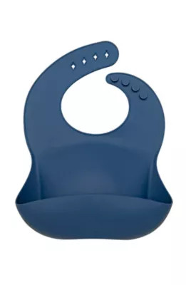 LouLou Lollipop Silicone Bib in Indigo | buybuy BABY | buybuy BABY