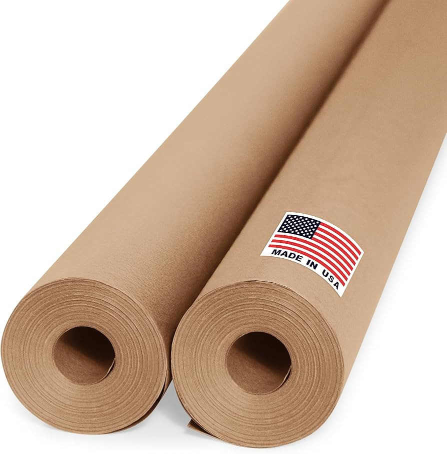 36" x 1200" (100 ft) Brown Kraft Paper Roll (Value Pack of 2), 45 lbs Thickness, Made in USA Colo... | Amazon (US)