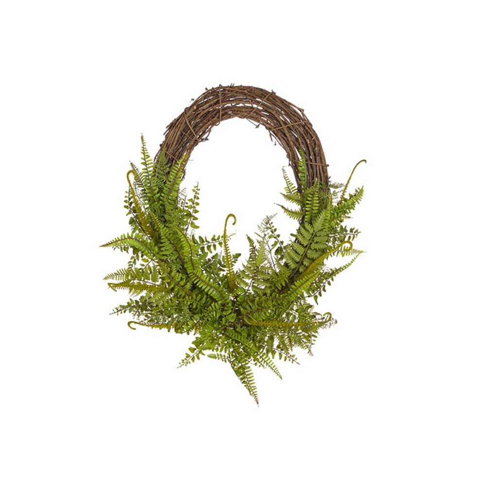Raz Imports Limoncello 28-inch Oval Mixed Fern Wreath - Walmart.com | Walmart (US)