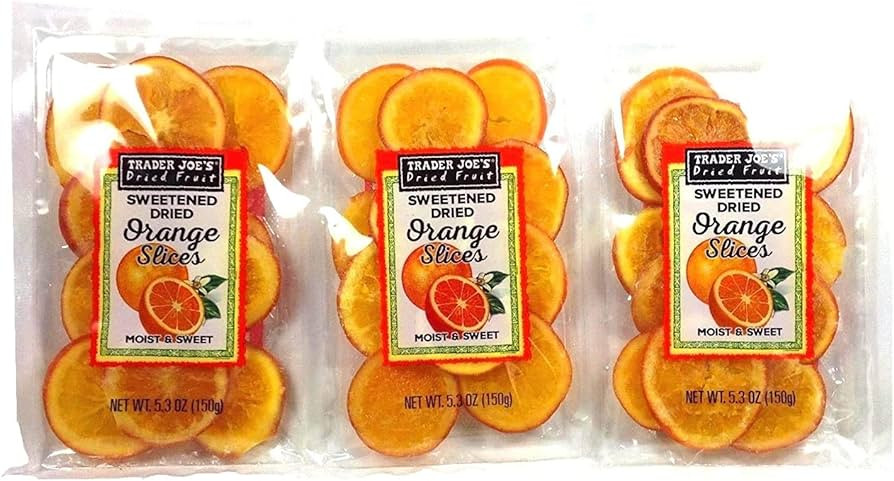 Trader Joe's Sweetened Dried Orange Slices, 5.3 oz / 150 g (Pack of 3) | Amazon (US)