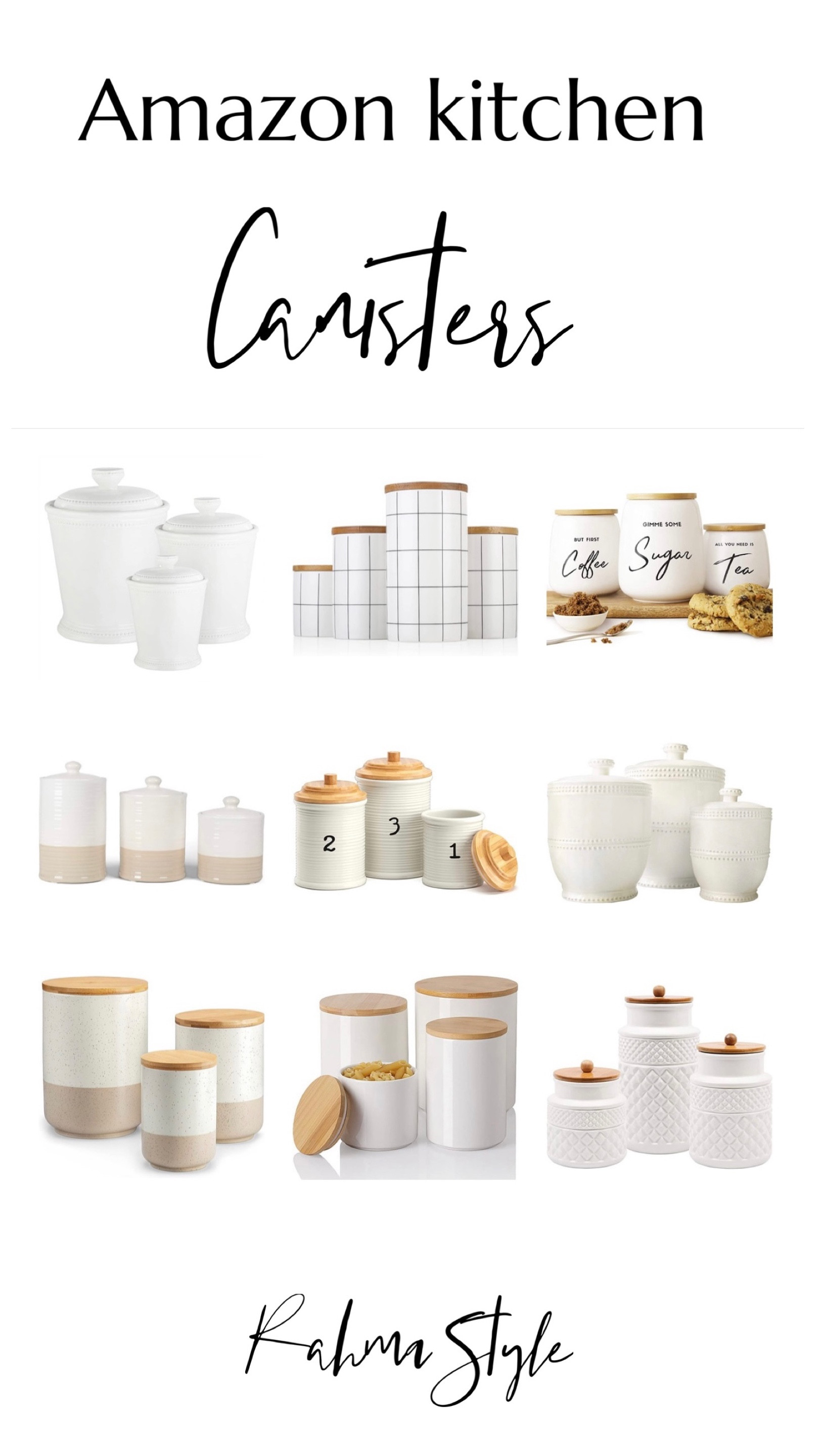 Barnyard Designs Kitchen Canister Set, Numbered Airtight Ceramic