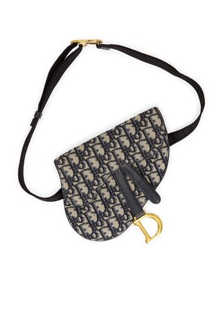 dior Dior Oblique Trotter Saddle Waist Bag in Navy - Navy. Size all. | FWRD 