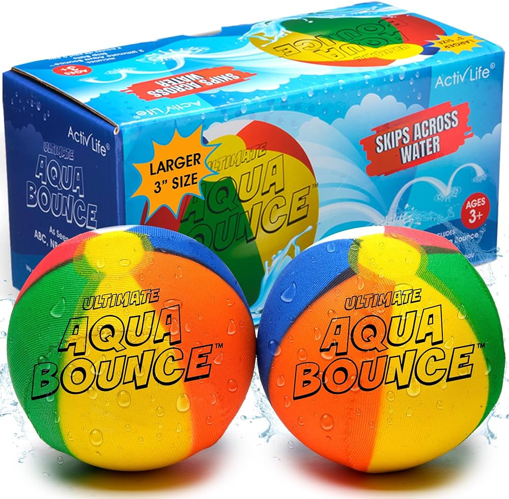 Activ Life The Ultimate Larger 3” Size Skip Balls - Water Bouncing Ball, Beach Toys for Friends... | Amazon (US)
