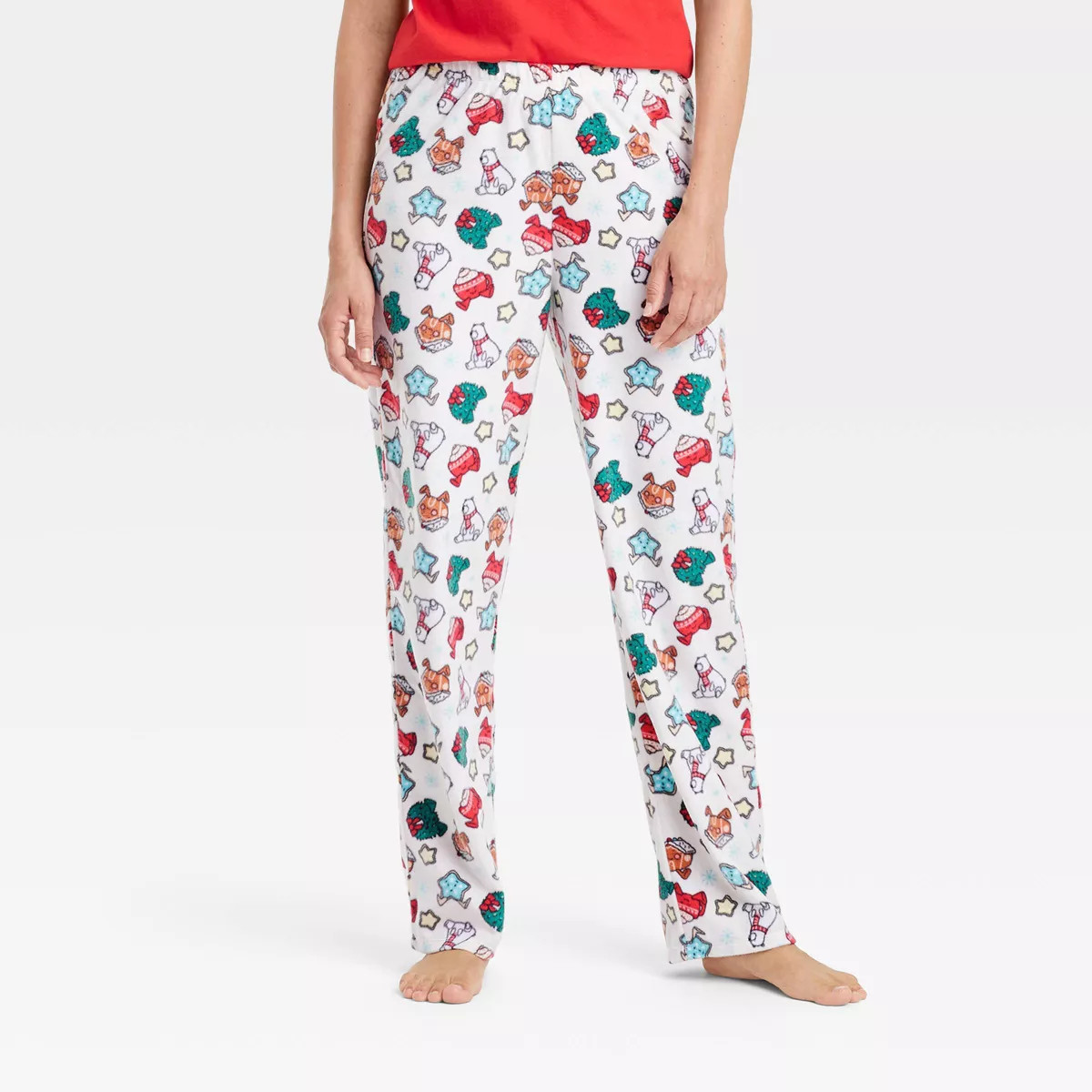 Women's Holiday Treats Print Microfleece Holiday Matching Family Pajama Pants - Wondershop™ Whi... | Target