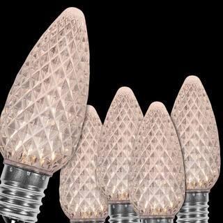 OptiCore C9 LED Warm White Faceted Christmas Light Bulbs (25-Pack) | The Home Depot