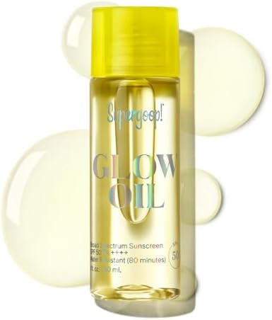Supergoop! Glow Oil - 1 fl oz - SPF 50 PA++++ Vitamin E Body Oil + Broad Spectrum Sunscreen Prote... | Amazon (US)