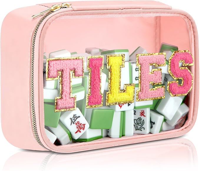 Empty Mahjong Tile Bag American PVC Clear Mahjong Case Size 166 Waterproof Zippered Storage Tile ... | Amazon (US)