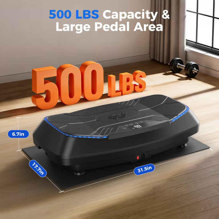 FLYBIRD 4D Vibration Plate Exercise Machine, Triple Motors, 500lb Capacity for Whole Body Workout... | Walmart (US)