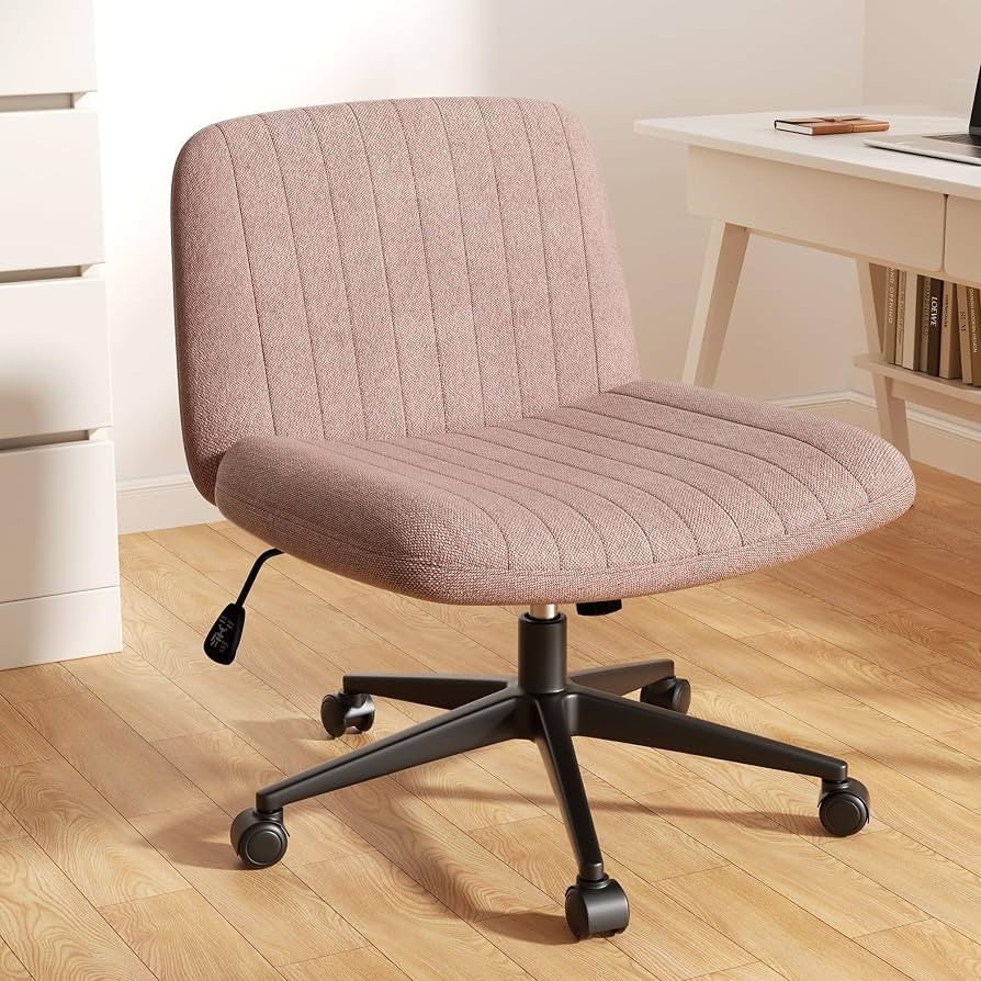 Criss Cross Chair with Wheels, Cross Legged Office Chair, Armless Office Chairs Adjustable Height... | Amazon (US)