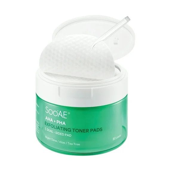 Soo'AE AHA + PHA Exfoliating Toner Pads (30 Counts) | Walmart (US)