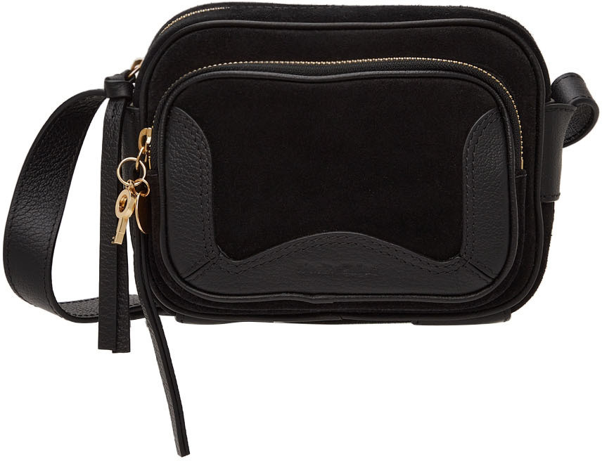 Black Leather Hana Camera Bag | SSENSE