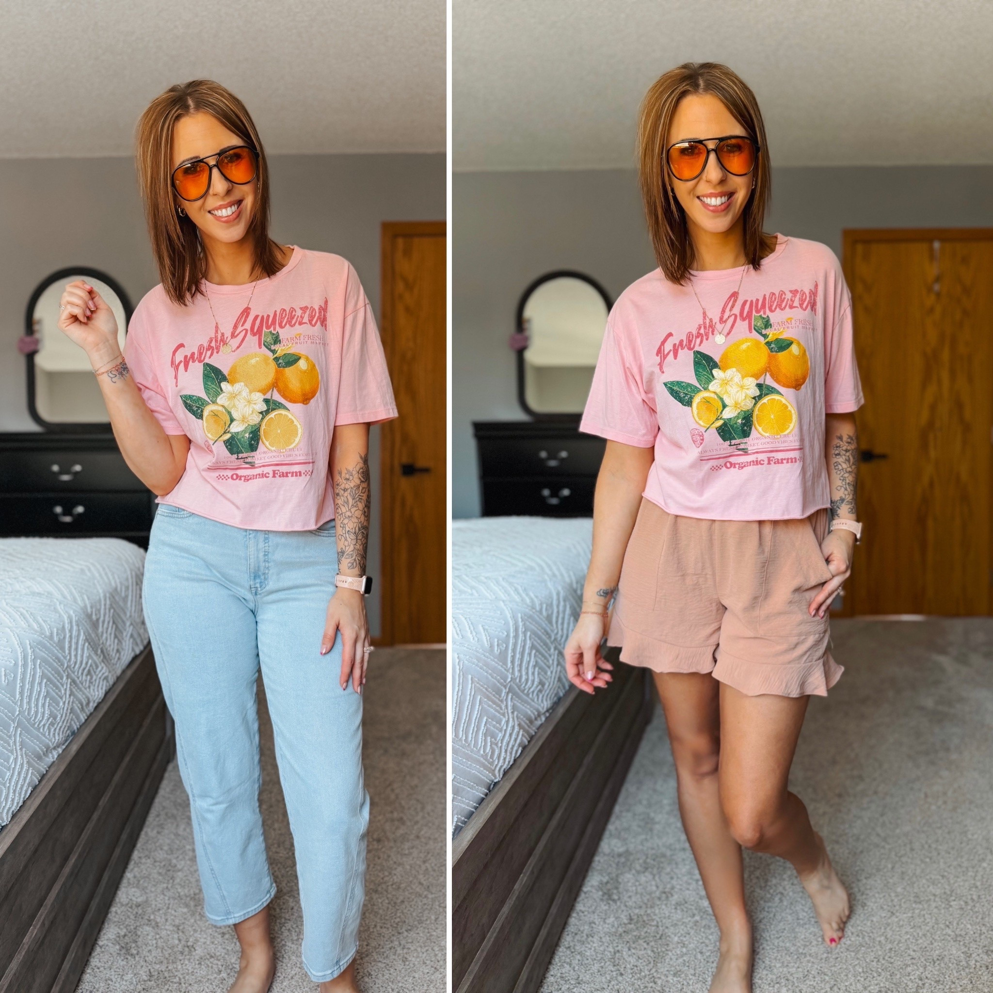 These cropped tees scream spring!!! 🍋
This shirt  is flattering when you wear hugh waisted pants because it hides your belly  

#LTKmomlife #LTKMidsize