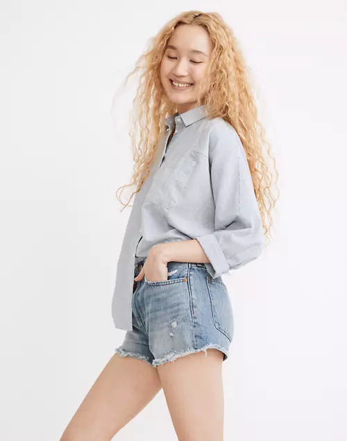 Relaxed Denim Shorts in Renfield Wash: Destructed Edition | Madewell