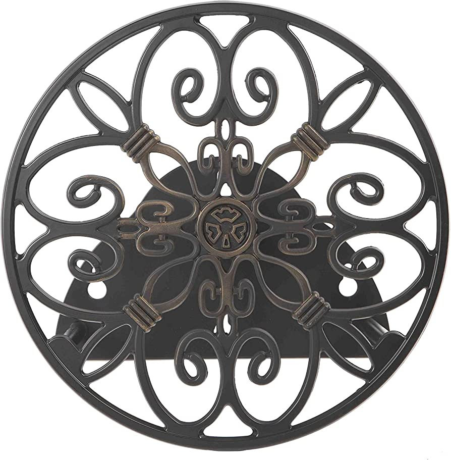 Liberty Garden Products 670 Wall Mounted Decorative Hose Butler, Holds 125-Feet of , Black | Amazon (US)