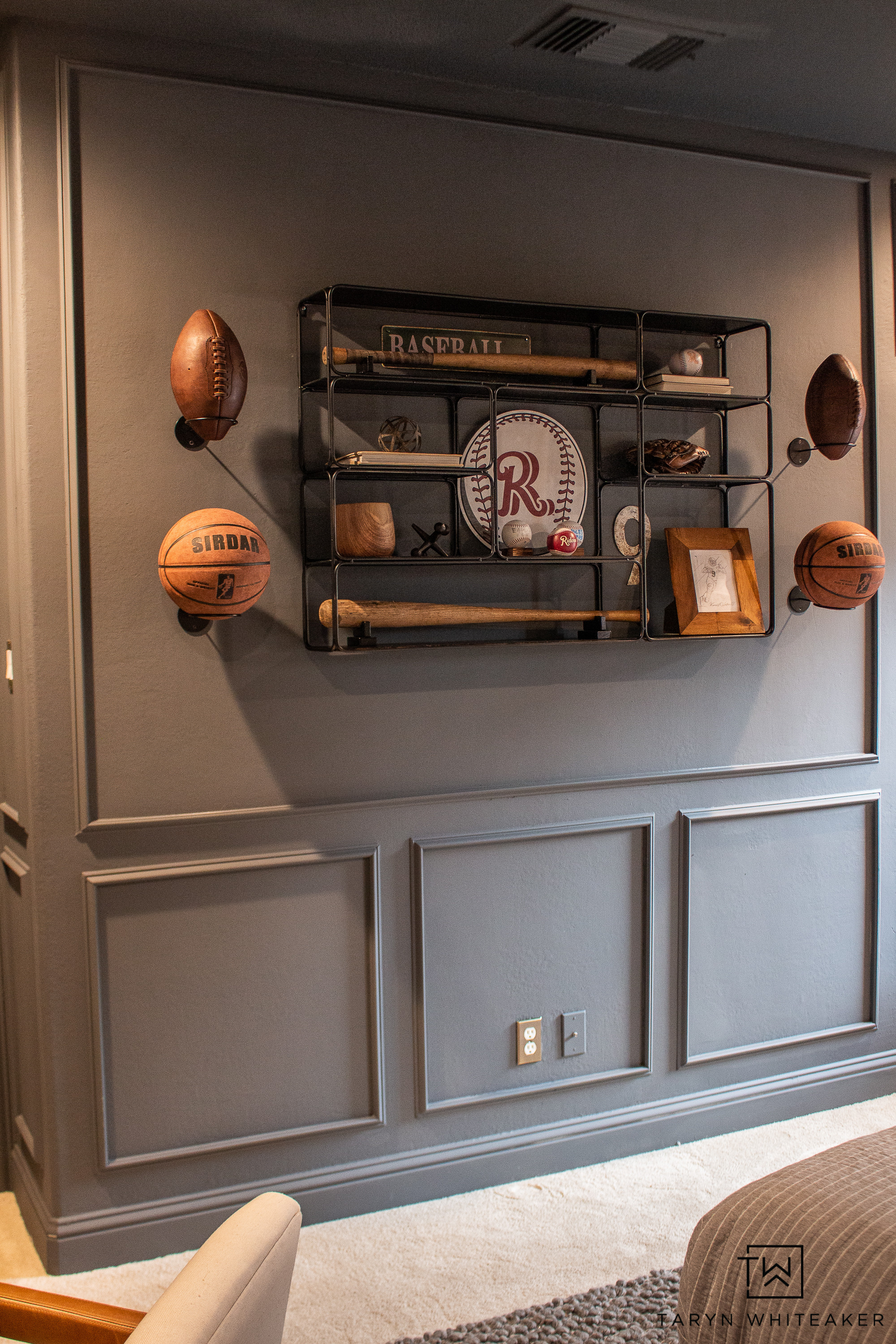If you’re looking for boys bedroom ideas that grow with them, this is it. Neutral color palette, modern furniture, and a statement sports wall mural that totally transforms the space.

#LTKSeasonal #LTKHome #LTKKids