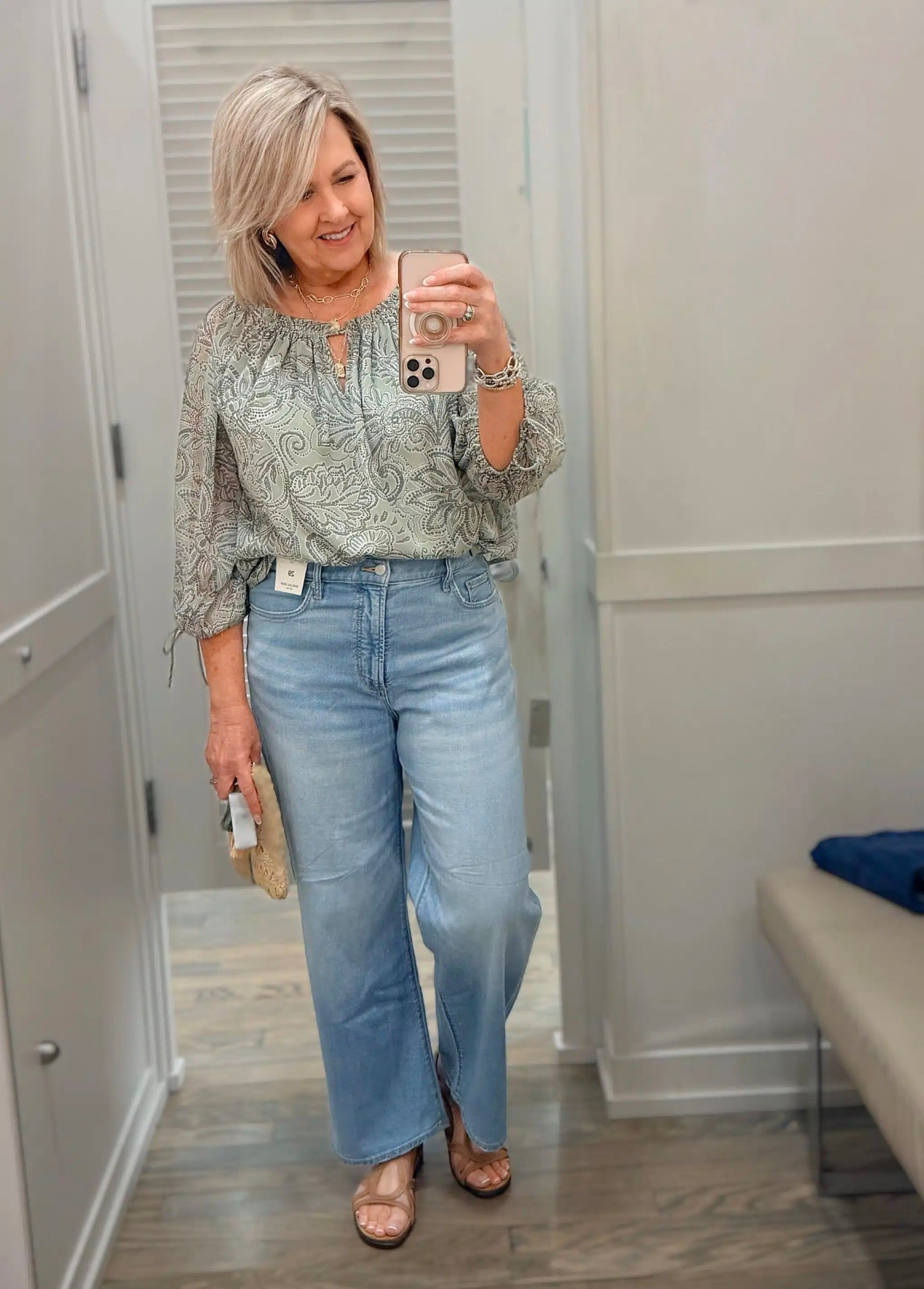 Outfit idea from Loft’s new arrivals! Off the shoulder blouse is a size large | wide leg crop jeans size 29

#LTKOver40 #LTKWorkwear #LTKootd
