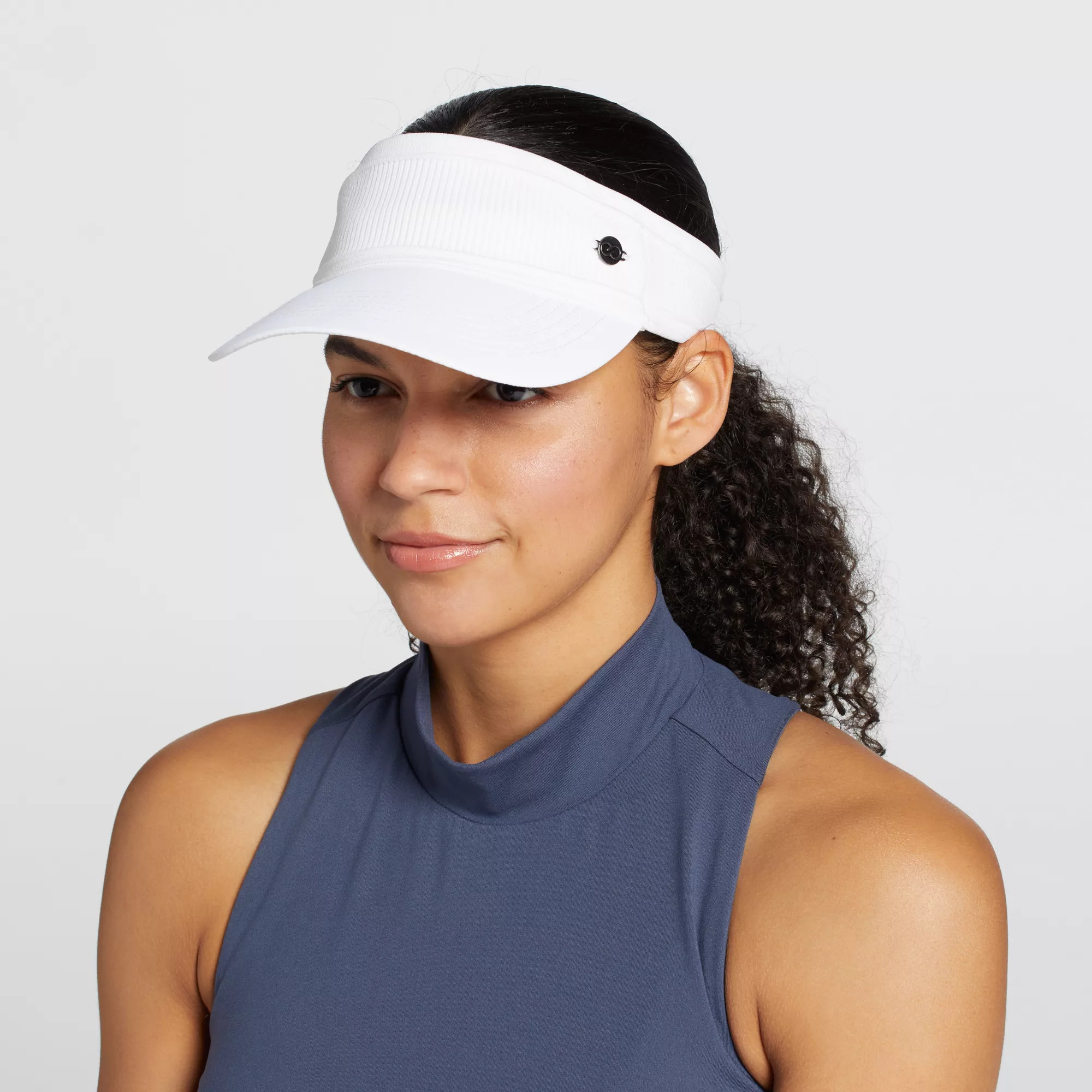 CALIA Women's Ribbed Sport Golf Visor, White | Dick's Sporting Goods