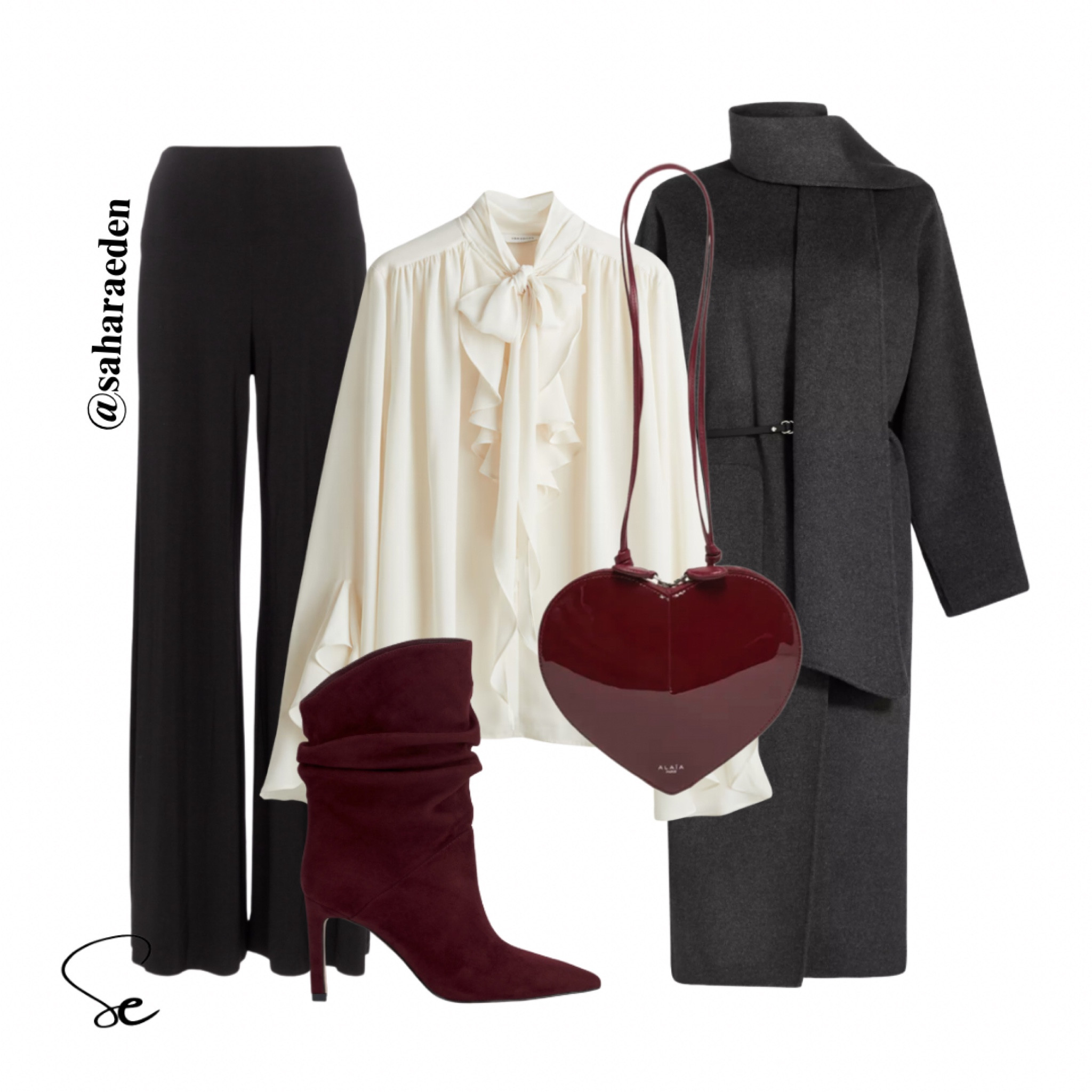 Elegant Style Outfit Heart Bag, Herls Boots, Long Coat, Night time Outfit, Workwear 

#LTKItBag #LTKStyleTip #LTKWorkwear