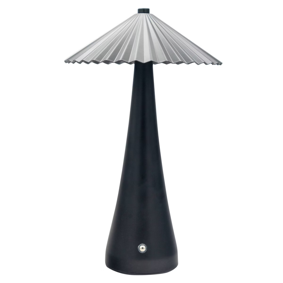 National Brand Portable and Rechargeable LED Touch Lamp with Umbrella Style Shade in Black Metal ... | Target