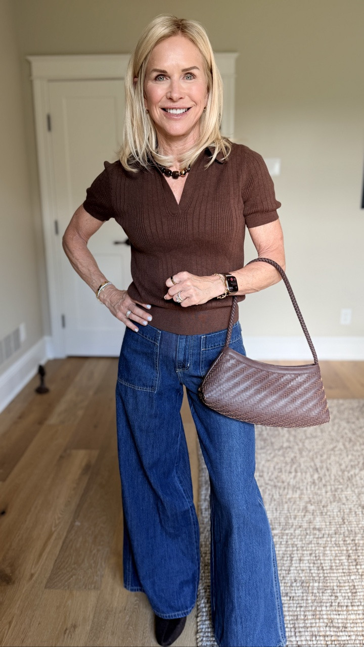 Target has done it again with the chocolate brown fall sweaters! Pair it with mmh favorite palazzo jeans 🤎 and a cute pair of chocolate brown heels.

#LTKootd #LTKgrwm #LTKOver40