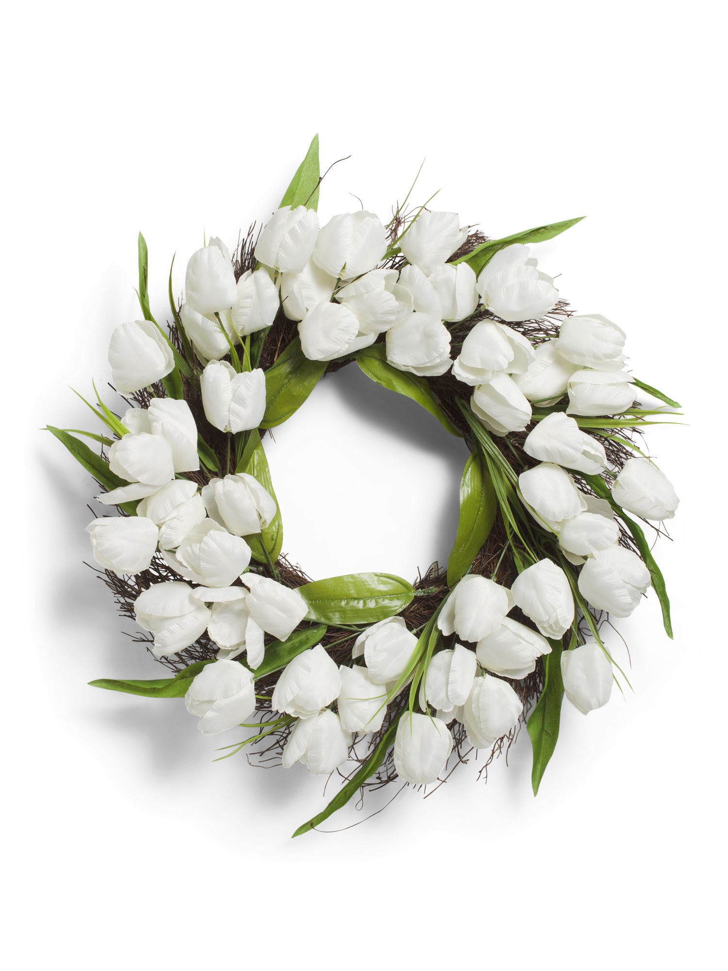 22in Tulip Wreath | Plants & Planters | Marshalls | Marshalls