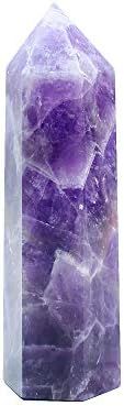 Runyangshi Dream Amethyst Healing Crystal Wands Height 3.3"-3.5", 6 Faceted Prism Wand Reiki Chak... | Amazon (US)