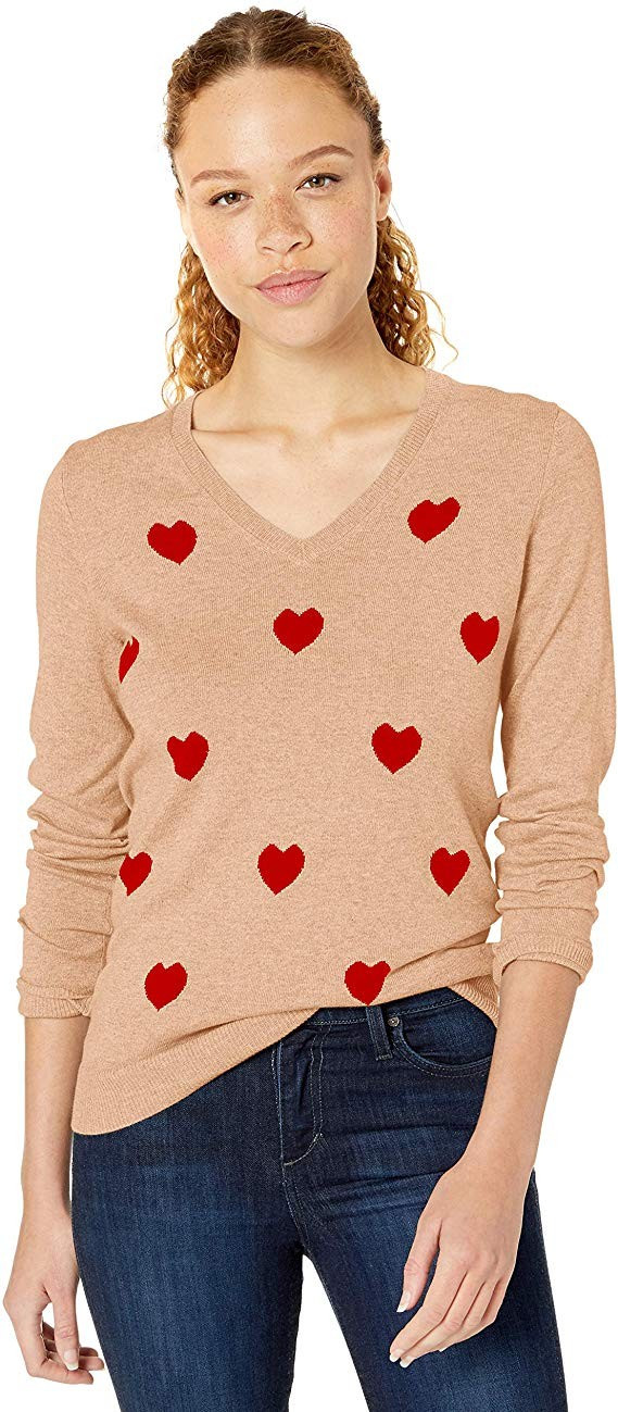 Amazon Essentials womens standard Lightweight V-neck Stripe Sweater | Amazon (CA)