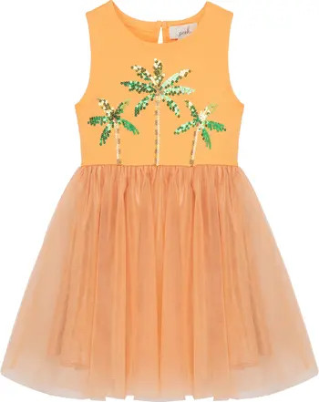 Kids' Palm Trio Sequin Dress | Nordstrom