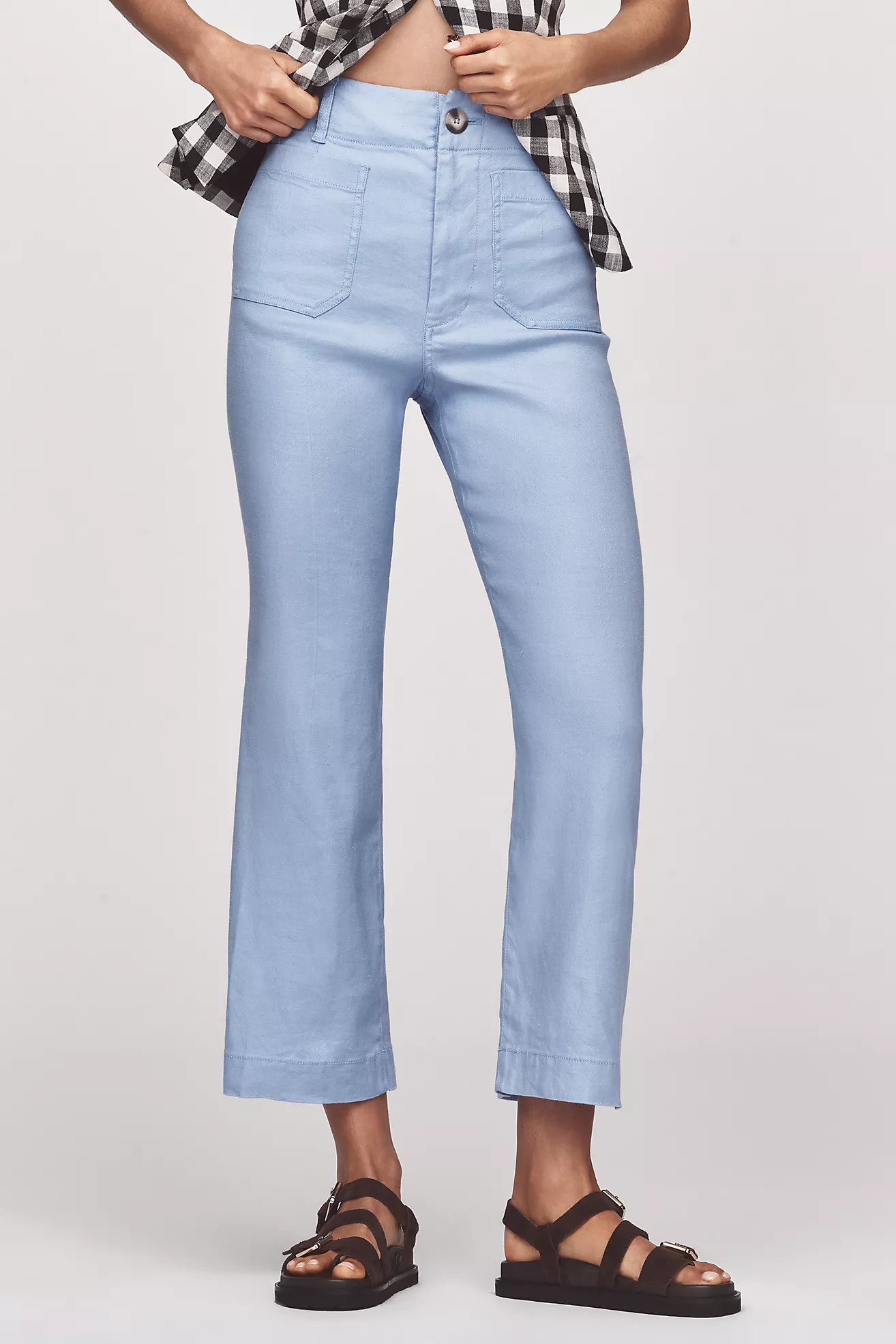 The Colette Cropped Wide-Leg Pants by Maeve: Linen Edition | Anthropologie (US)