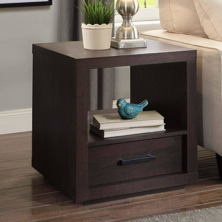 Better Homes & Gardens Steele End Table With Drawer, Espresso Finish | Walmart (US)