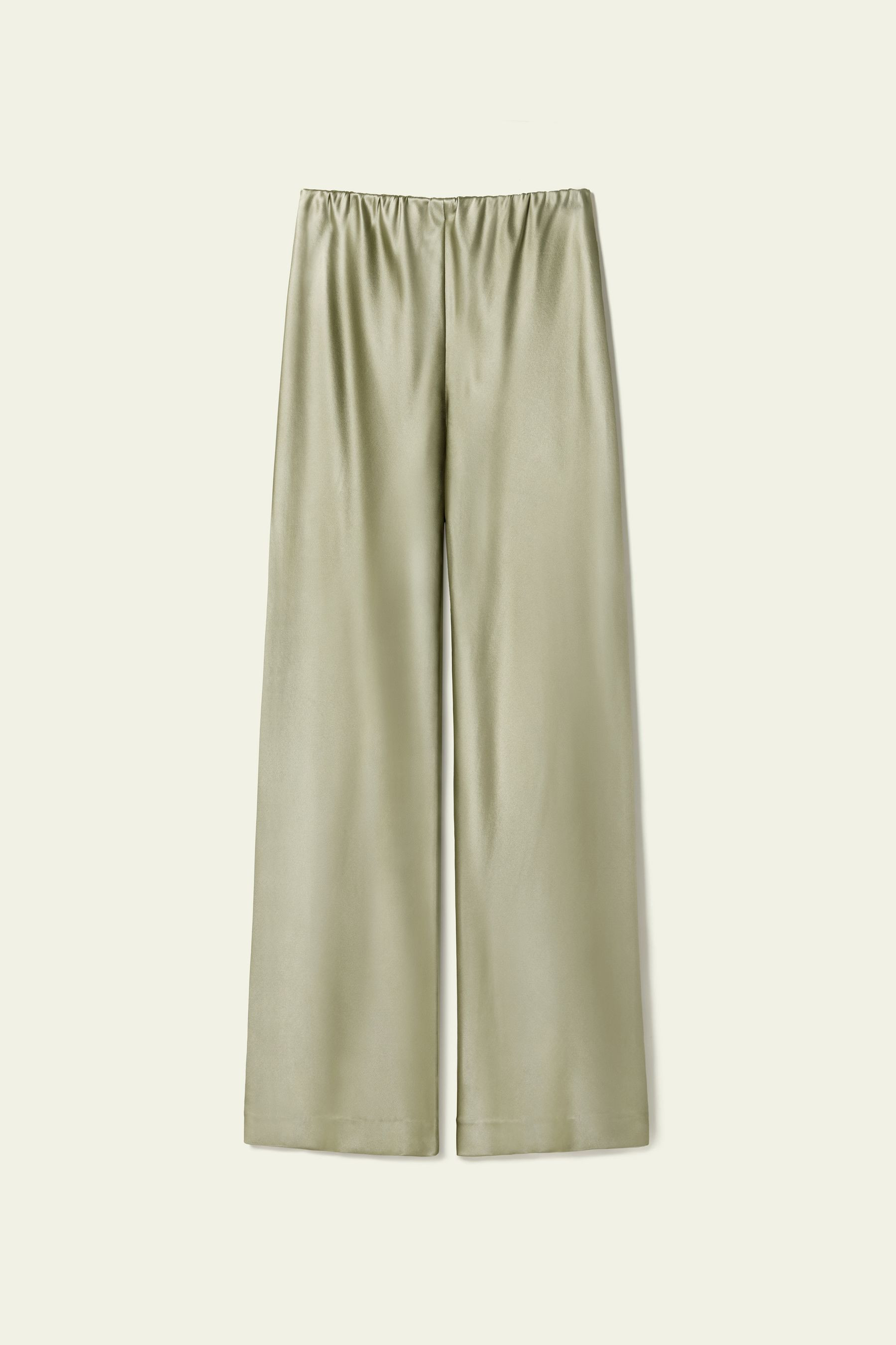 Straight-Leg Silk Satin Pants | LILYSILK