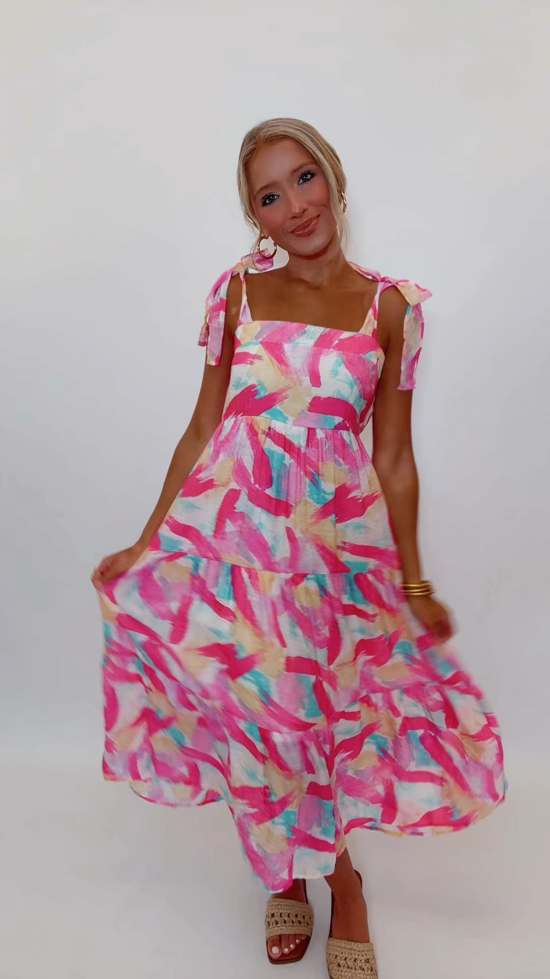 Cutest summer dresses!🩷🌸🌈✨
Wearing size small!!

#LTKStyleTip #LTKU #LTKFindsUnder50