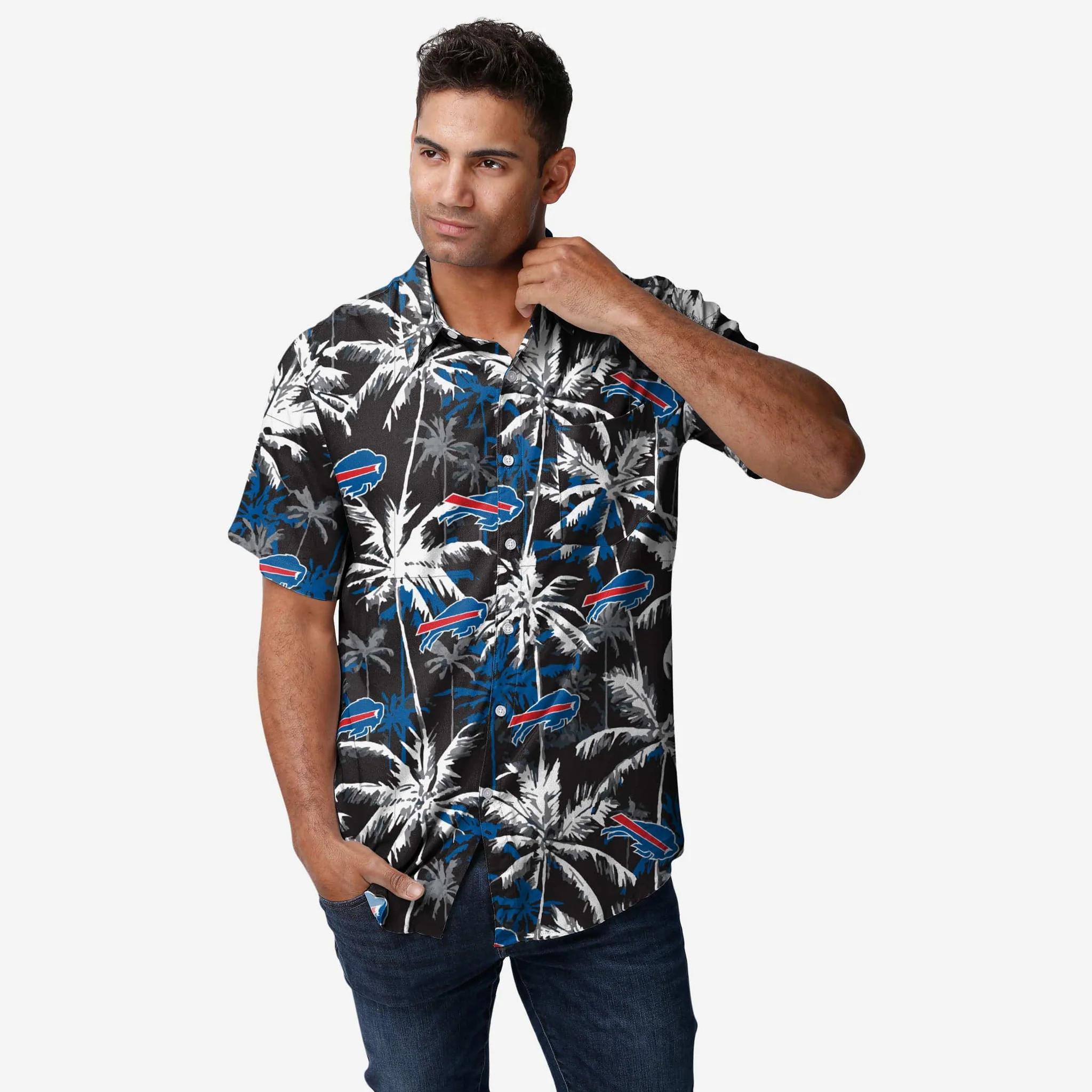 Buffalo Bills Black Floral Button Up Shirt | FOCO inc