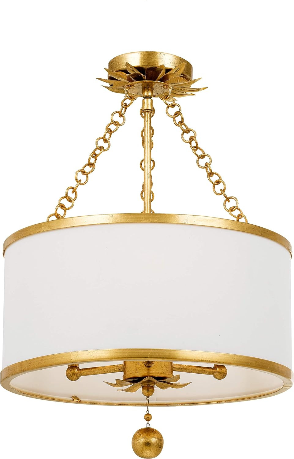 Crystorama Broche 3 Light Antique Gold Chandelier - Ceiling Light Fixture - Chandeliers for Hallw... | Amazon (US)