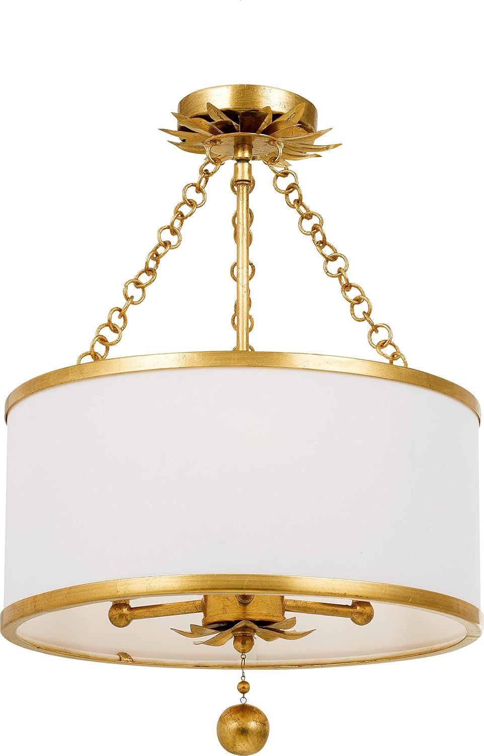 Crystorama Broche 3 Light Antique Gold Chandelier - Ceiling Light Fixture - Chandeliers for Hallw... | Amazon (US)