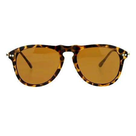 SA106 Retro Keyhole Plastic Aviator Sunglasses Tortoise Brown | Walmart (US)